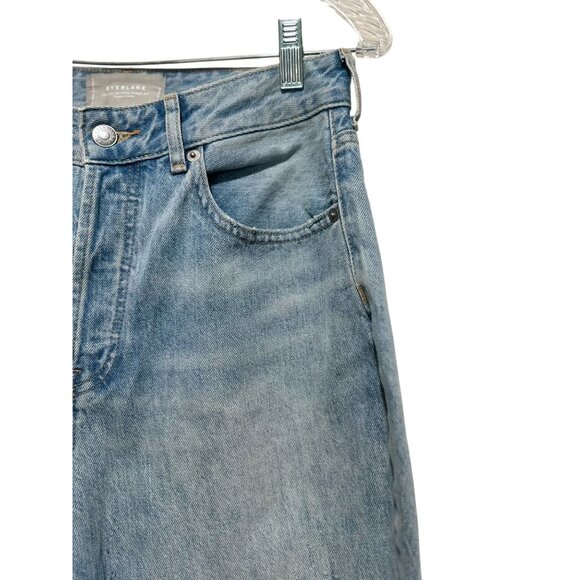 Everlane Curvy 90s Cheeky Straight Jeans Size 28 Blue Button Fly Organic Cotton - Picture 15 of 15